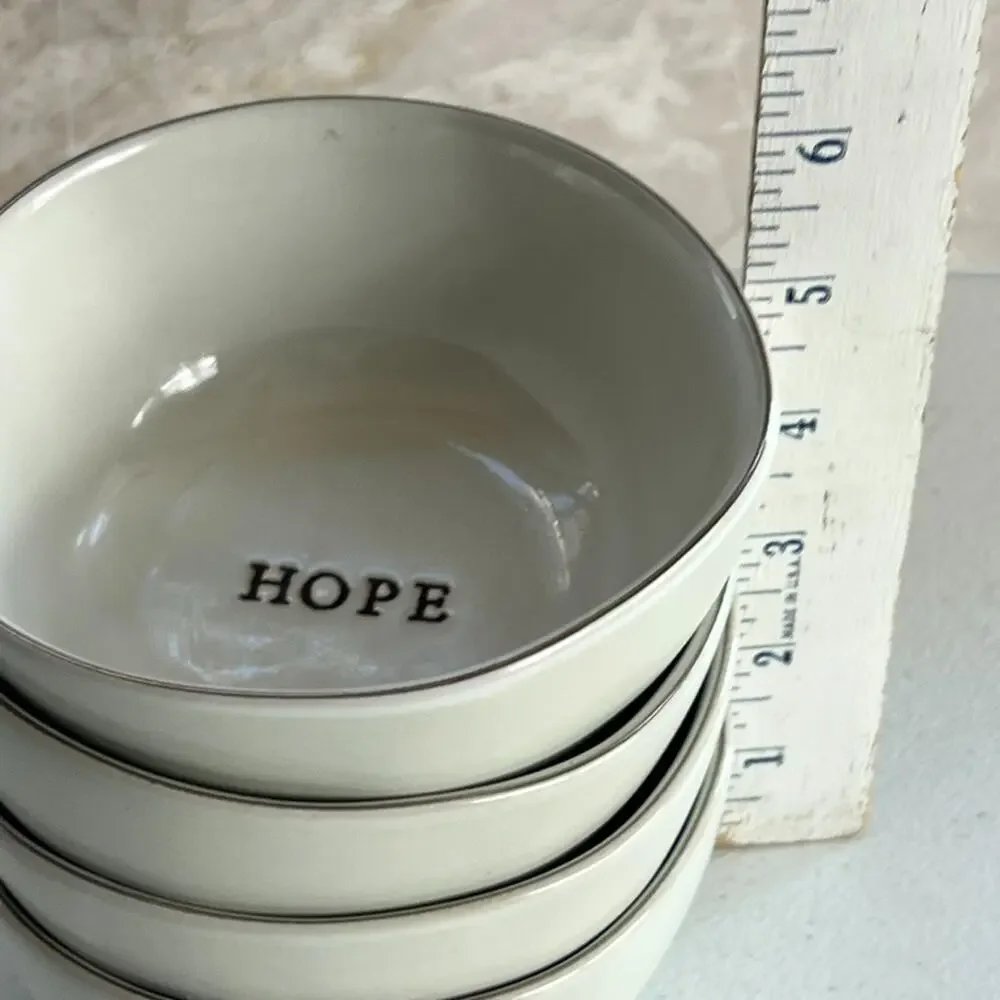 Hearth & Hand Magnolia Merry Hope Joy Peace Bowls Holiday Collection